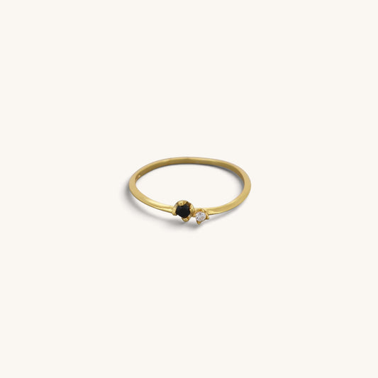 Double Stone Thin Rings