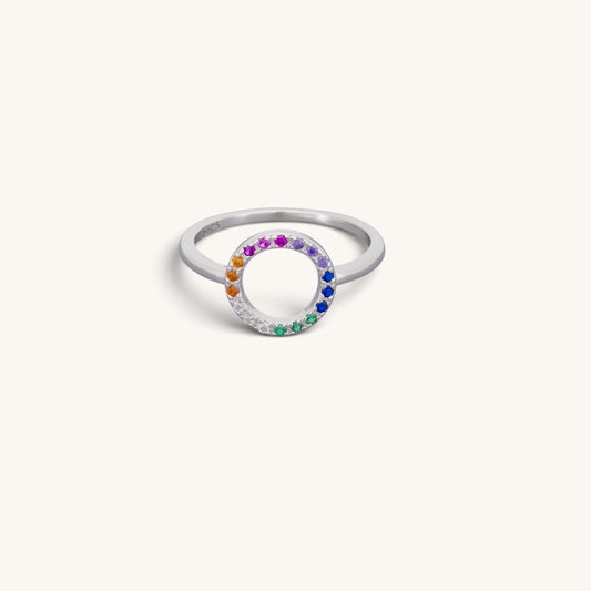 Rainbow Circle Ring