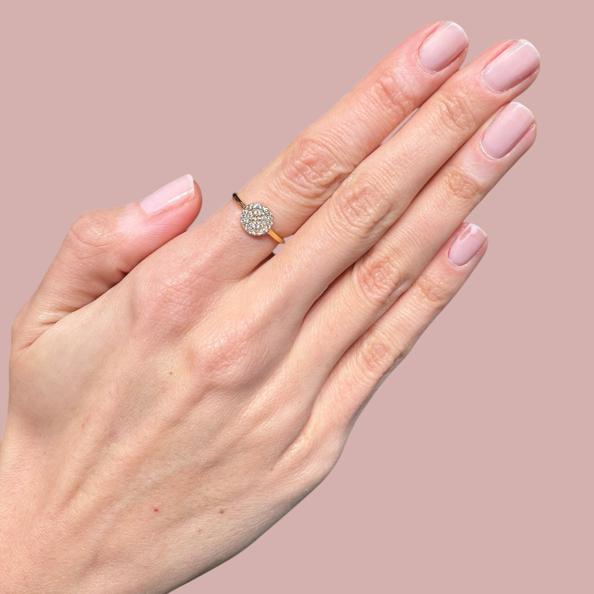 Disc Cz Band Ring