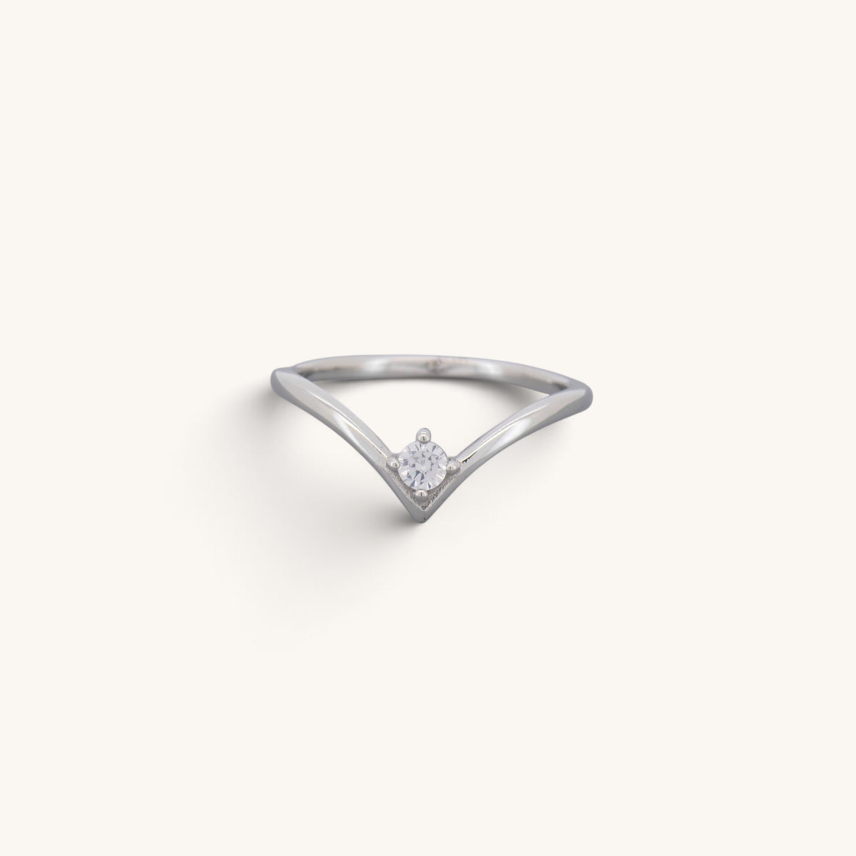 V Shaped Single Cz Ring