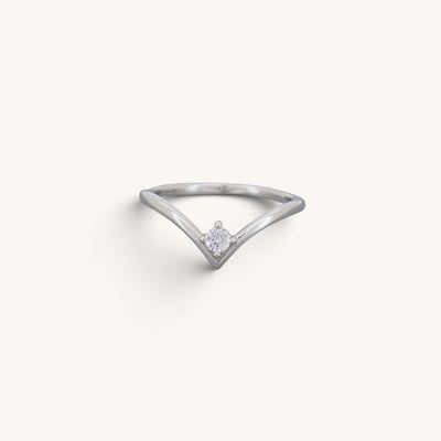 V Shaped Single Cz Ring
