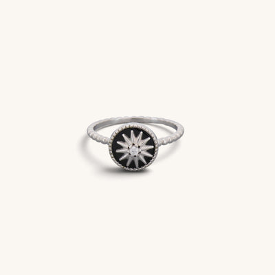 Sterling Silver Enamel Star Rings