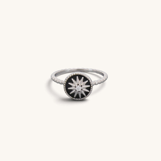 Sterling Silver Enamel Star Rings