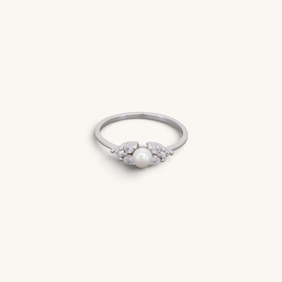 Sterling Silver Victorian Pearl Cluster Rings