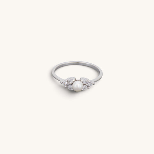 Sterling Silver Victorian Pearl Cluster Rings
