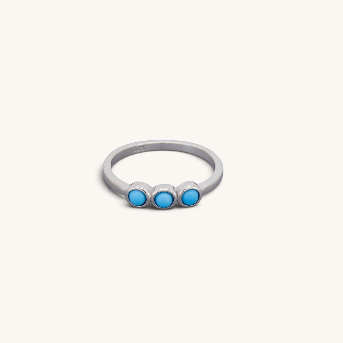 Turquoise Trio Rings