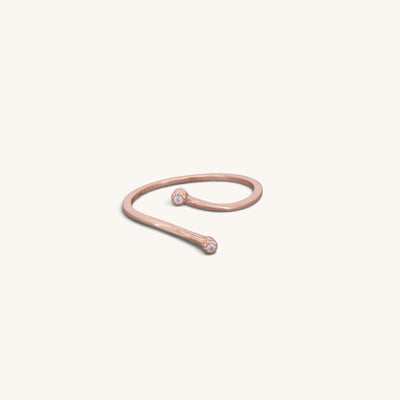 Sterling Silver Double Stone Ring
