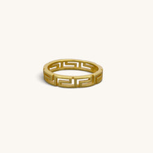 Sterling Silver Greek Key Ring