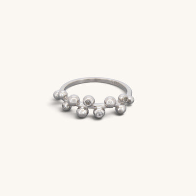 Sterling Silver Ball Cluster Rings