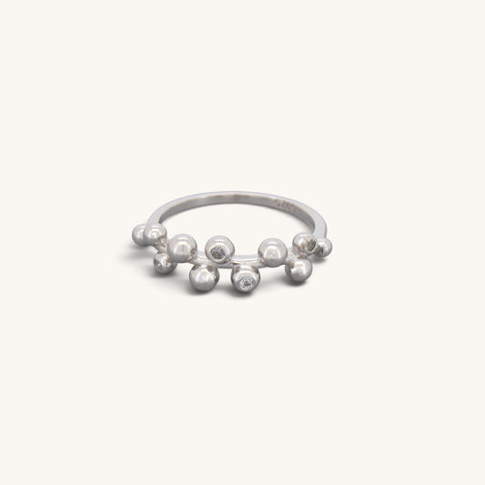 Sterling Silver Ball Cluster Rings