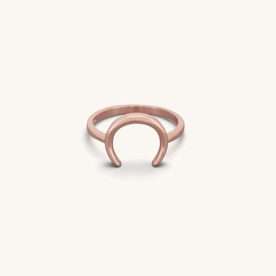 Sterling Silver Half Moon Horn Rings