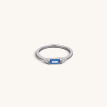 Sterling Silver Aquamarine Look Ring