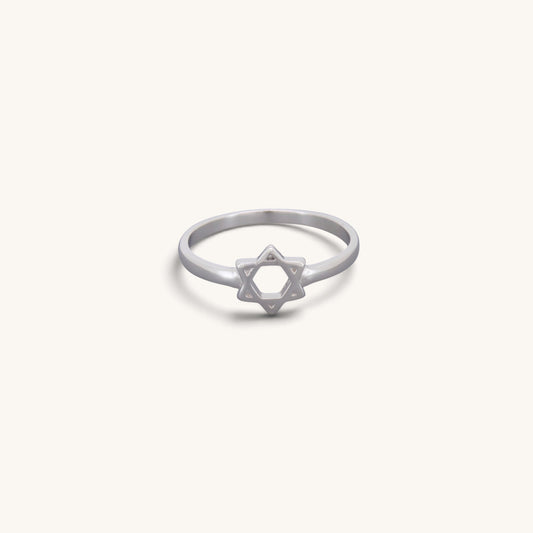 Plain Jewish Star of David Rings