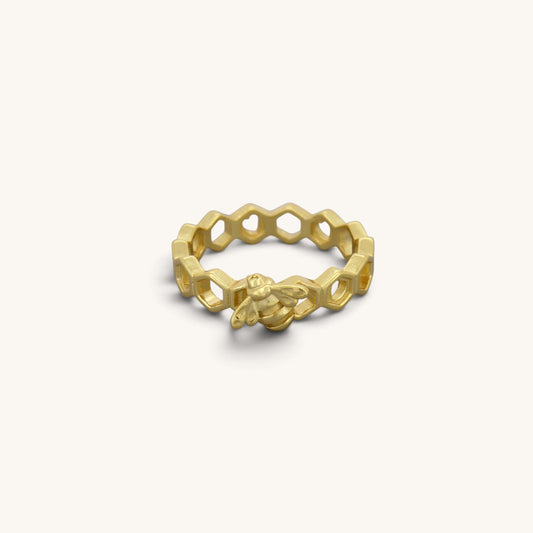 Bee Honeycomb Eternity Ring