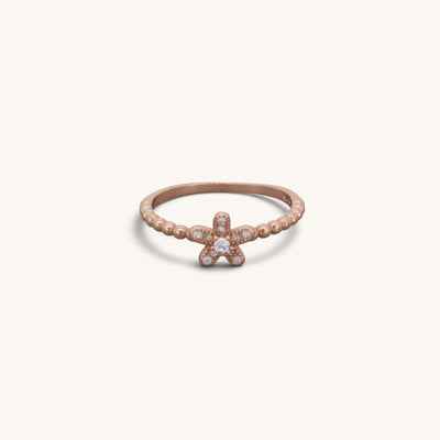 Flower Ball Band Rings