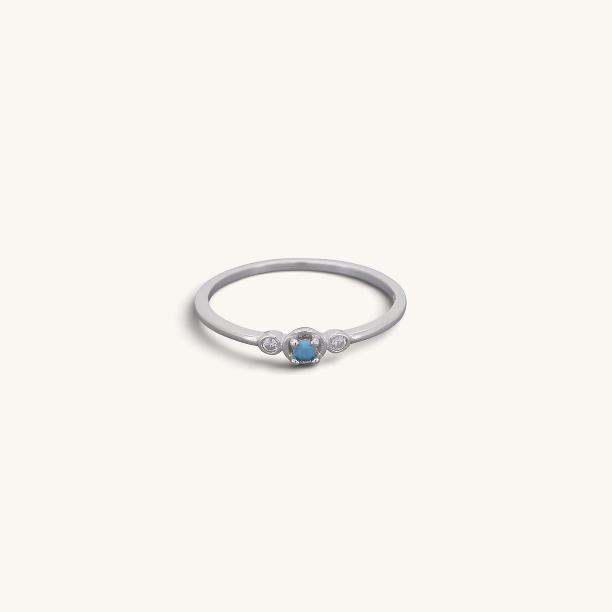 Turquoise Colour Cz Stone Rings
