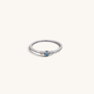 Turquoise Colour Cz Stone Rings
