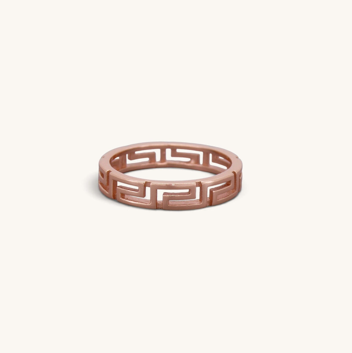 Sterling Silver Greek Key Ring