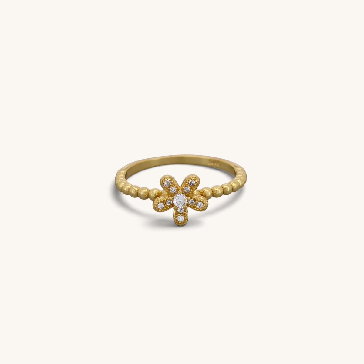 Flower Ball Band Rings