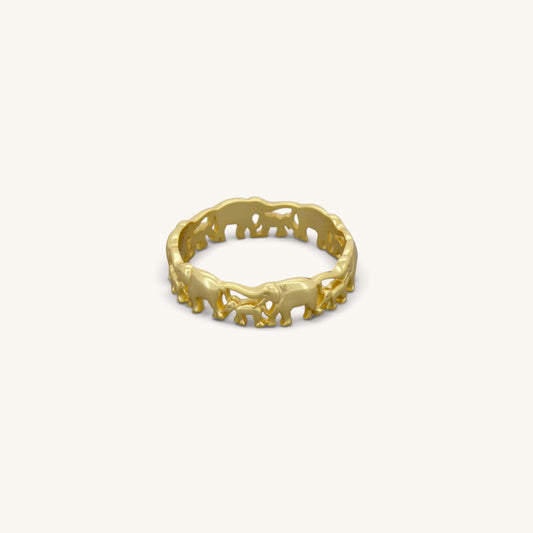 Elephant Family Eternity Rings