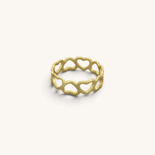 Sterling Silver Hearts Ring