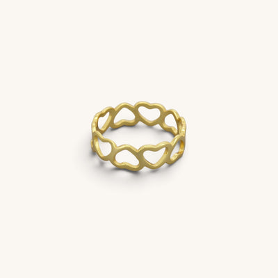 Sterling Silver Hearts Ring