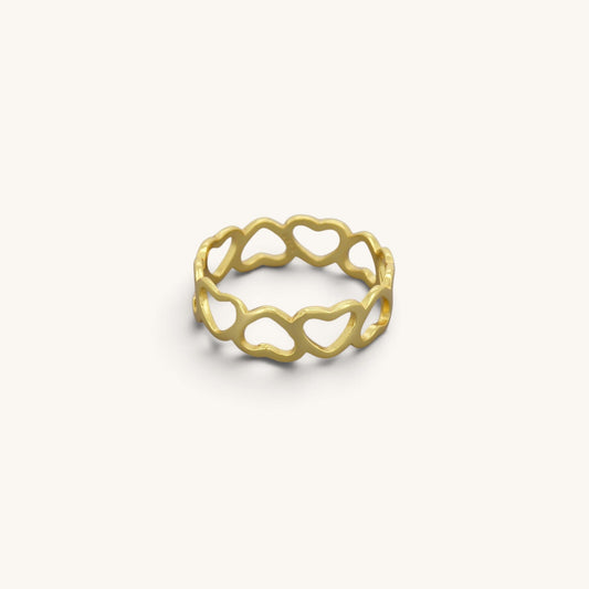 Sterling Silver Hearts Ring