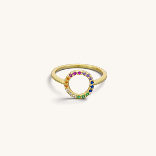 Rainbow Circle Ring
