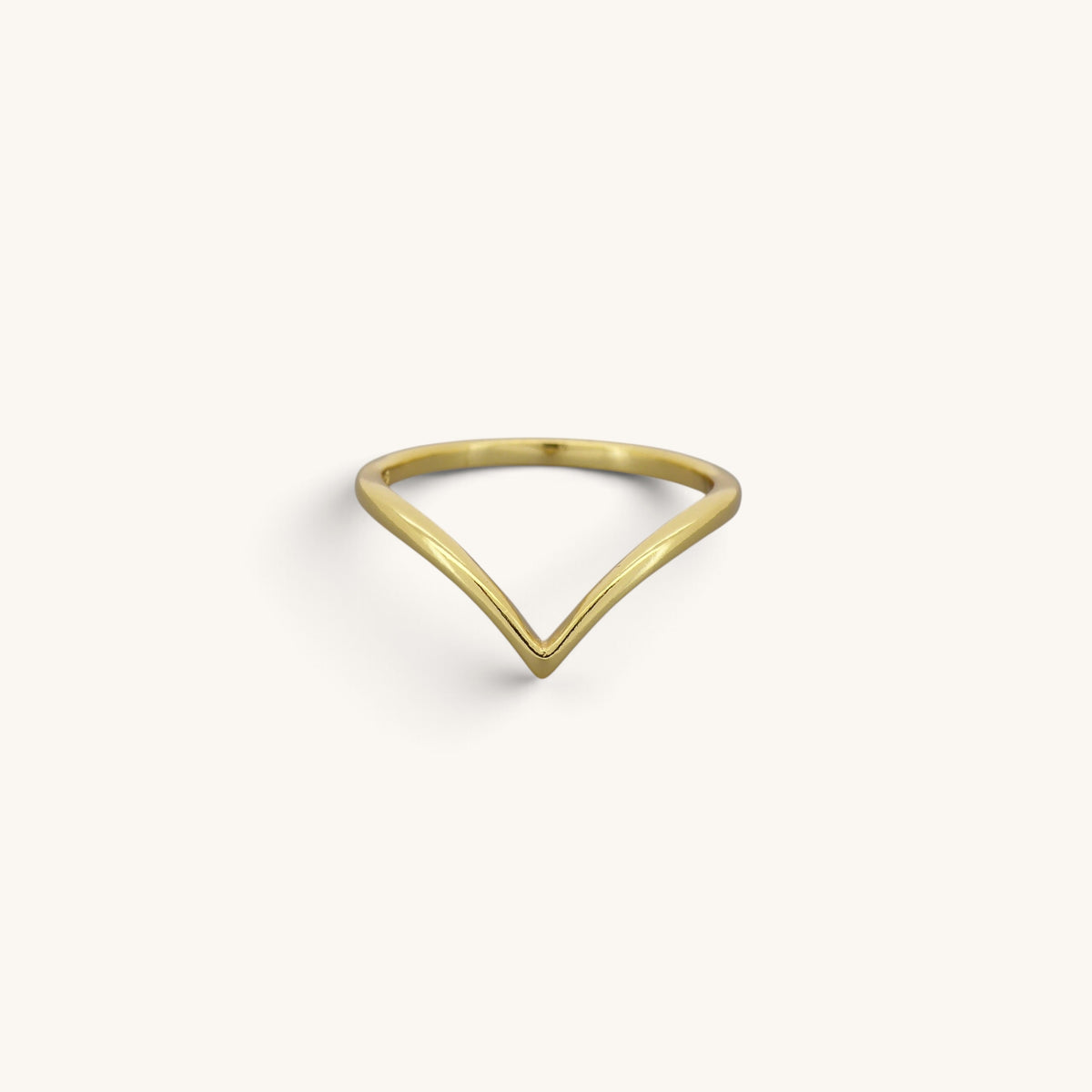 Plain V Wishbone Stacking Rings
