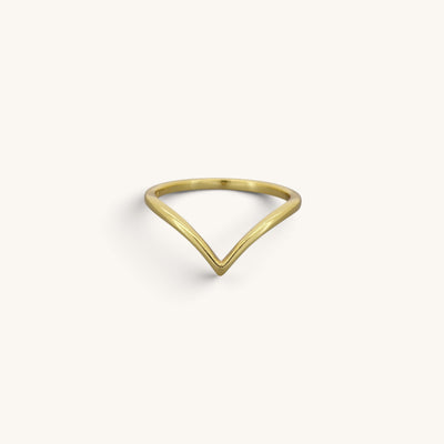 Plain V Wishbone Stacking Rings