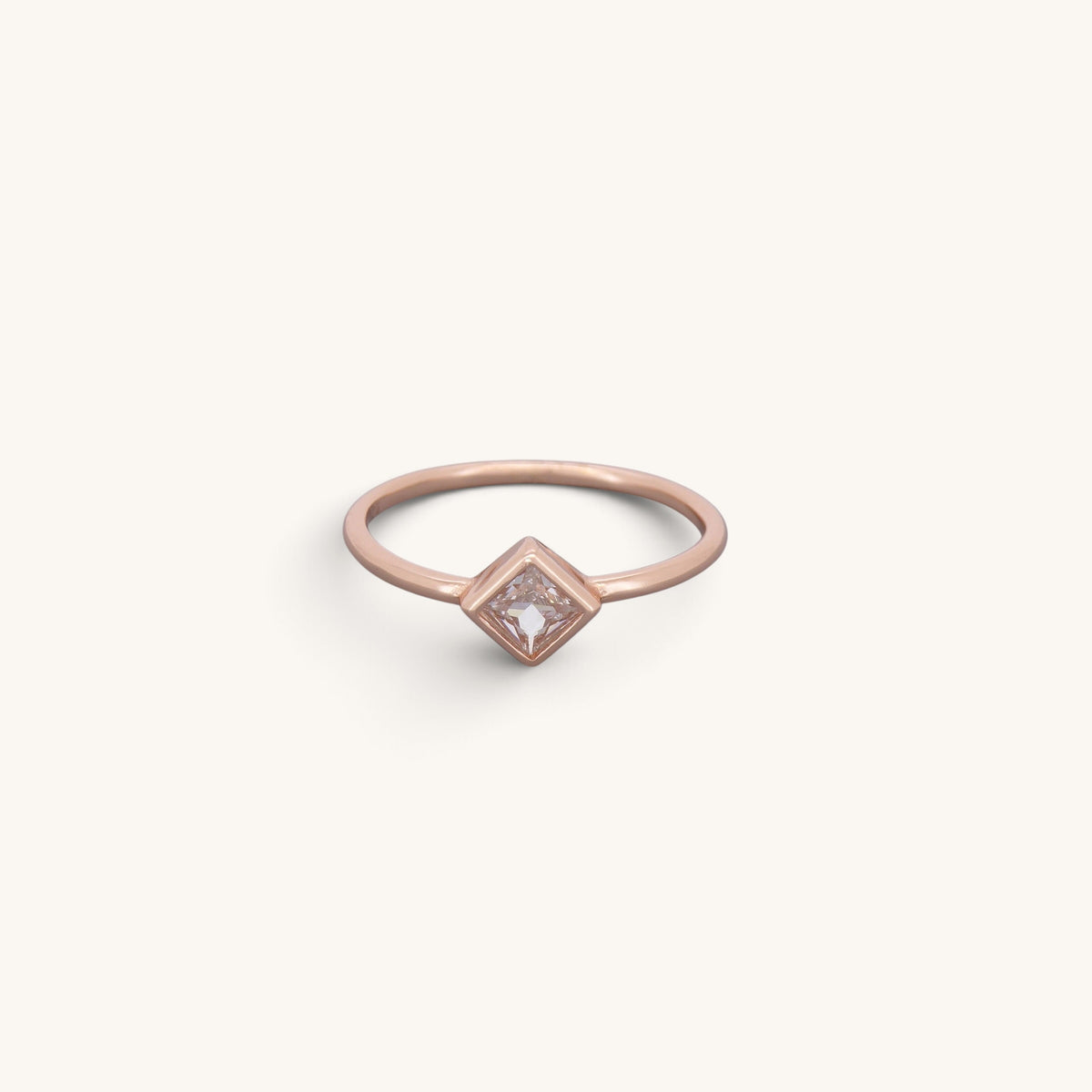 Princess Cut Solitaire Rings, 1.0ct