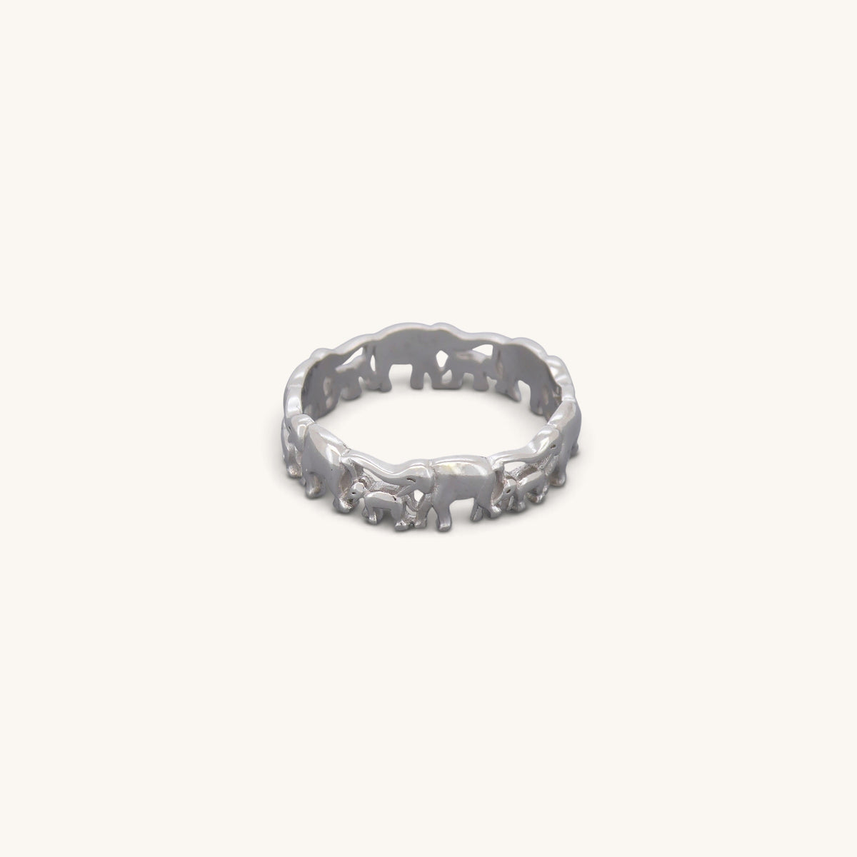 Elephant Family Eternity Rings