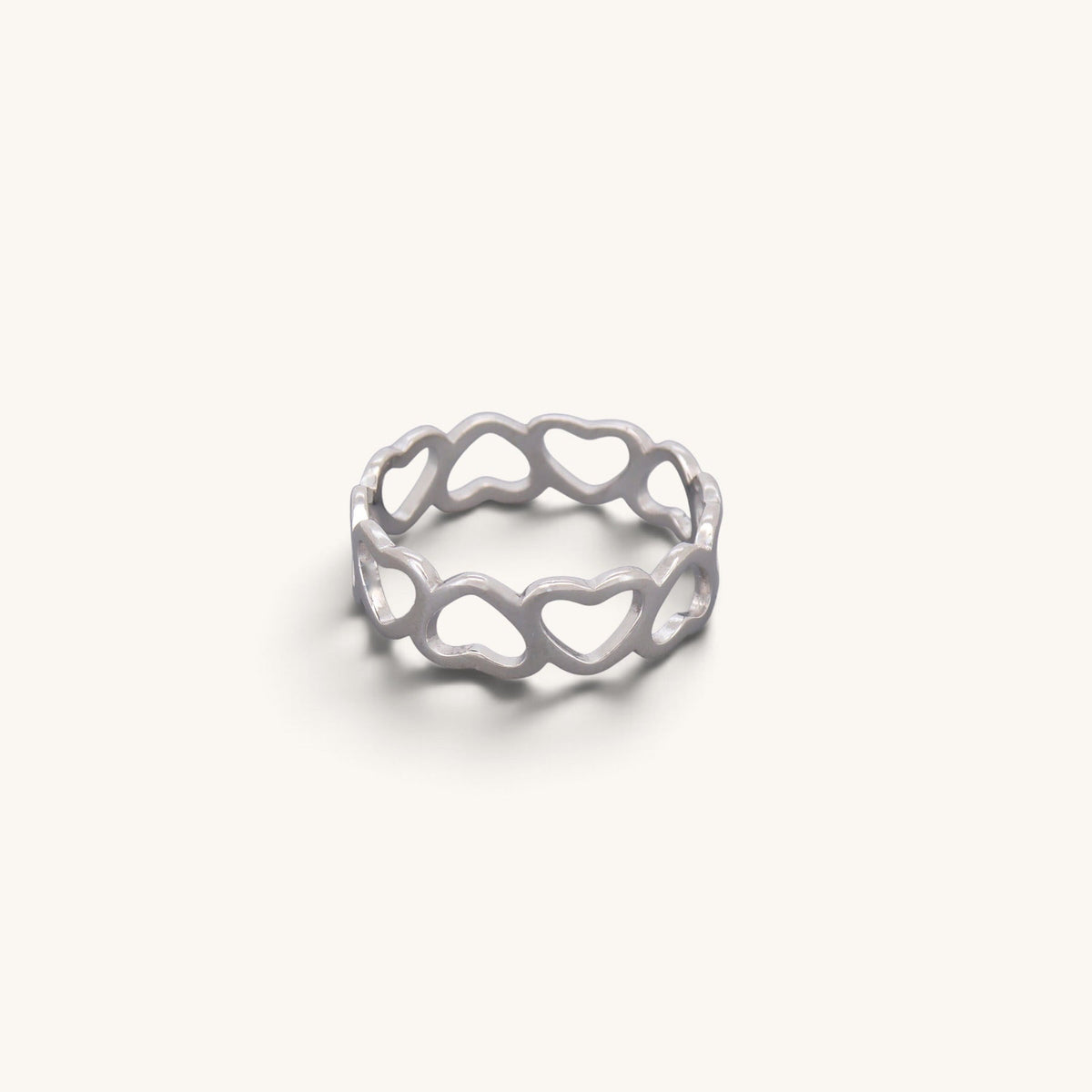 Sterling Silver Hearts Ring