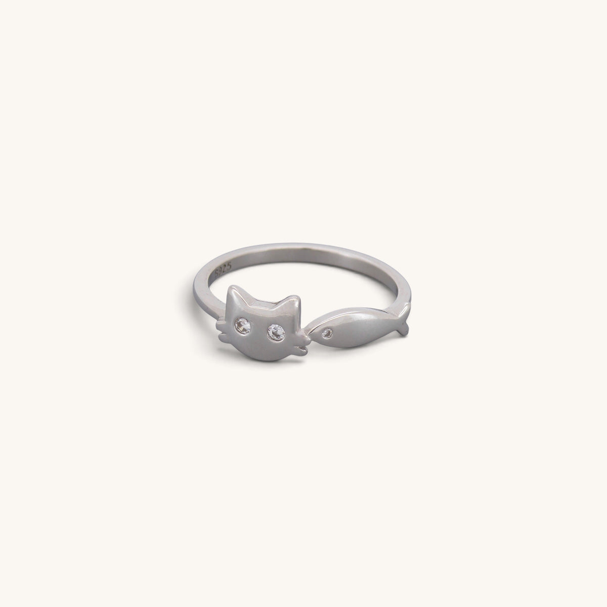 Cat & Fish Cz Rings