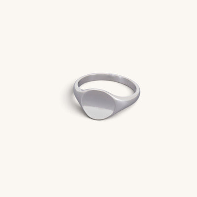 Round Pit Signet Rings