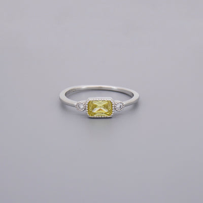 Yellow Diamond Look Cz Rings
