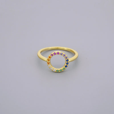 Rainbow Circle Ring