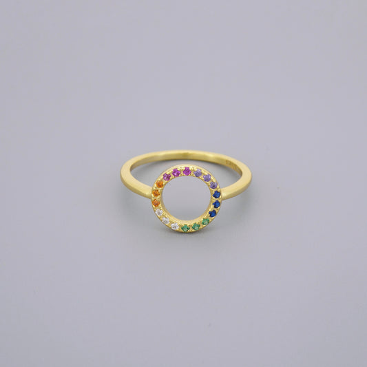 Rainbow Circle Ring