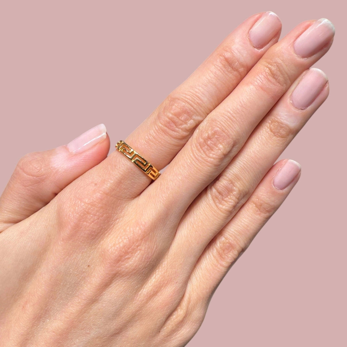 Greek Key Eternity Ring