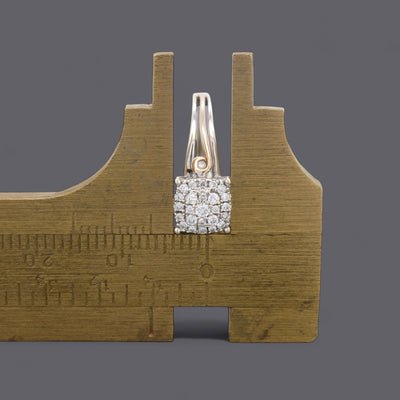 British Vintage Diamond Cluster Ring, 9ct White & Rose Gold