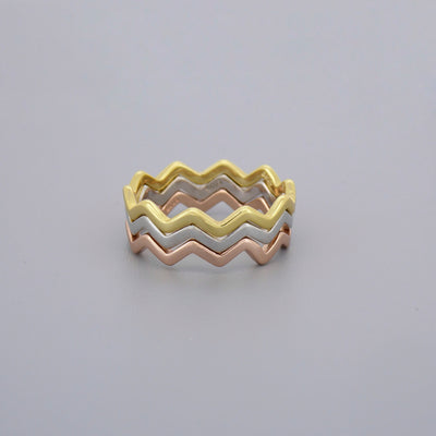Zigzag Stacking Rings