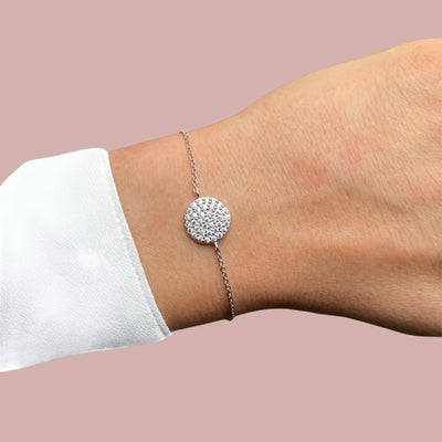 Disc Bracelet CZ
