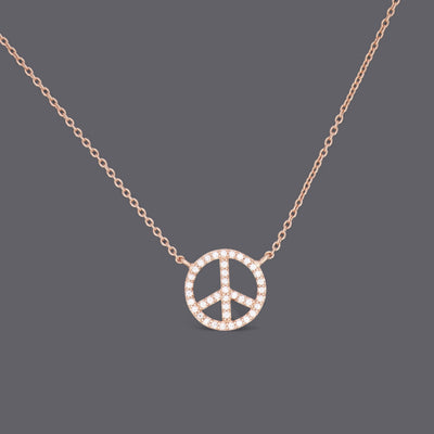Peace Necklaces Cz