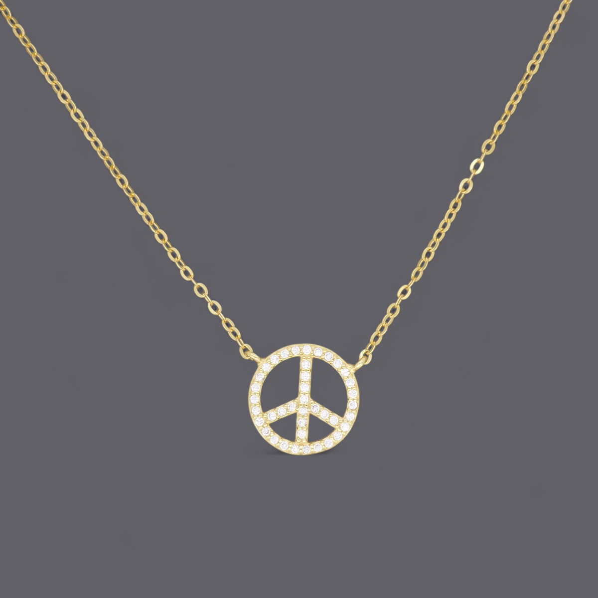Peace Necklaces Cz