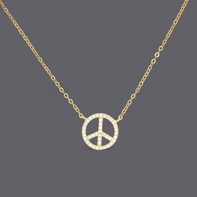 Peace Necklaces Cz