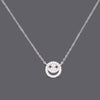 Smiley Face Cz Necklace