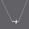 Slanted Sideways Cross Necklaces