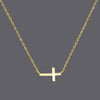 Slanted Sideways Cross Necklaces