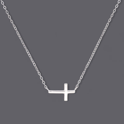 Slanted Sideways Cross Necklaces