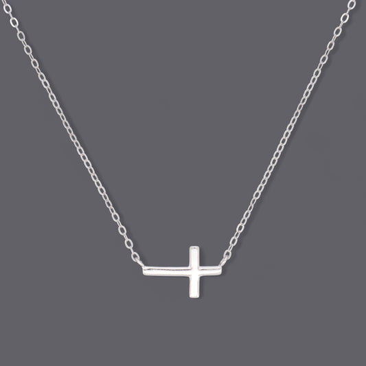 Slanted Sideways Cross Necklaces